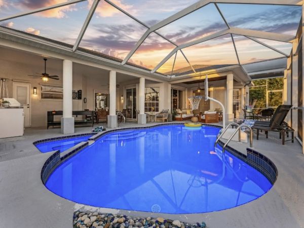 Luxury Villa in Southwest Florida with Heated Pool & Canal Views